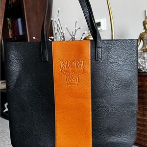 MCM parfums tote Black with Orange Accent